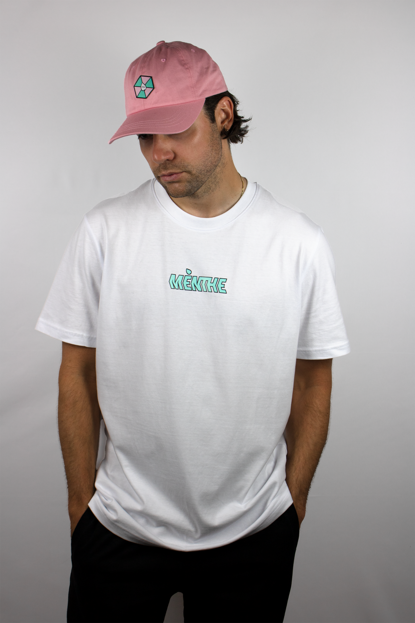 REGULAR FIT "TEXT LOGO" MINT-TEE.